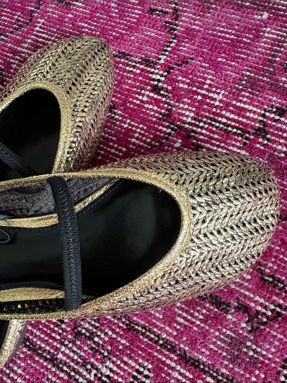 Gold Raffia Mules NWT - Picture 6 of 9